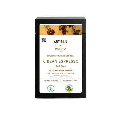 6 Bean Espresso Coffee Pods - Artisan Java & Tea