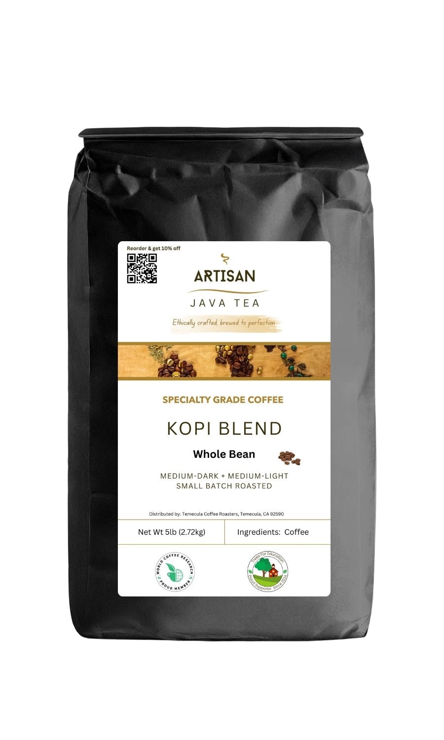 6 Bean Espresso Blend | Specialty Grade Coffee - Artisan Java Tea