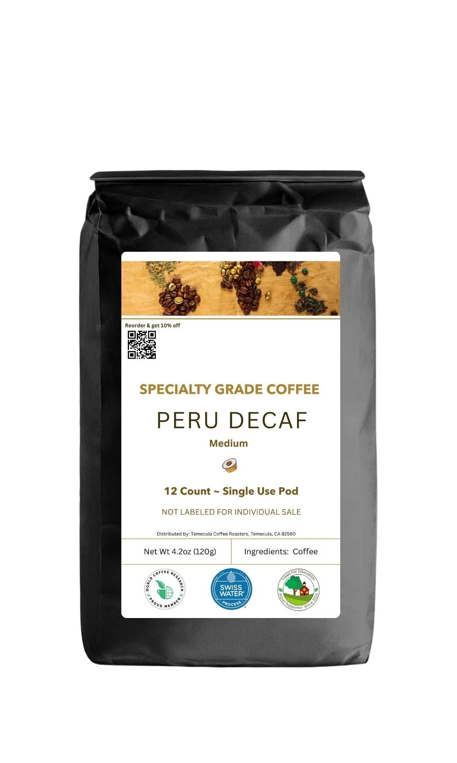 Peru Decaf Coffee Pods - Artisan Java Tea