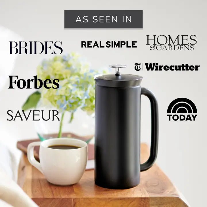 P7 French Press Coffee Maker - Insulated Stainless Steel - Artisan Java Tea