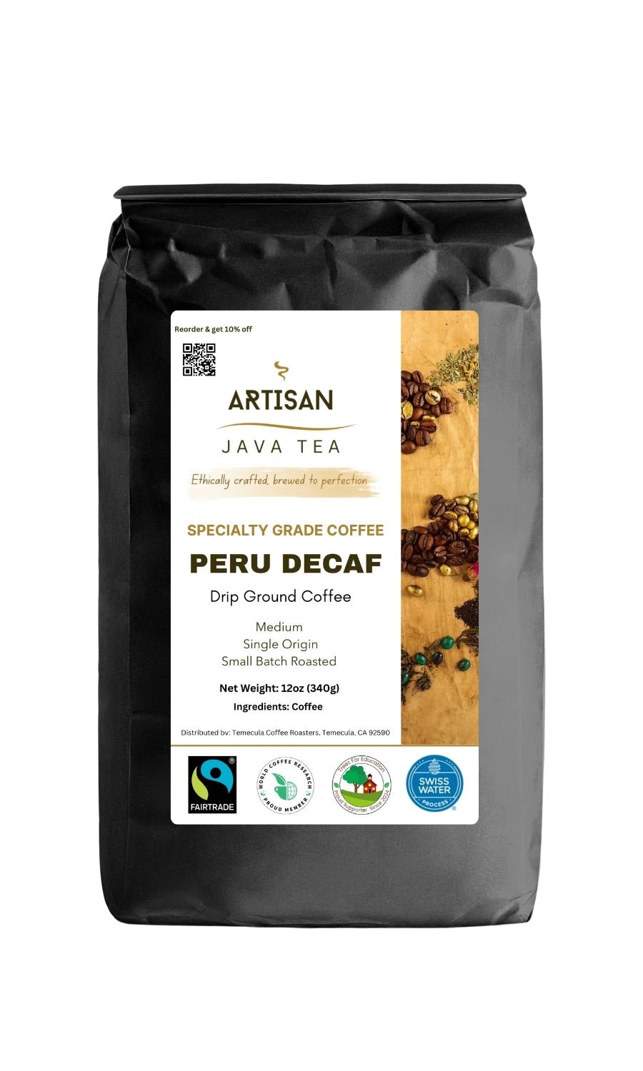 Fairtrade Peru Decaf | Single Origin | Swiss Water® Process - Artisan Java Tea