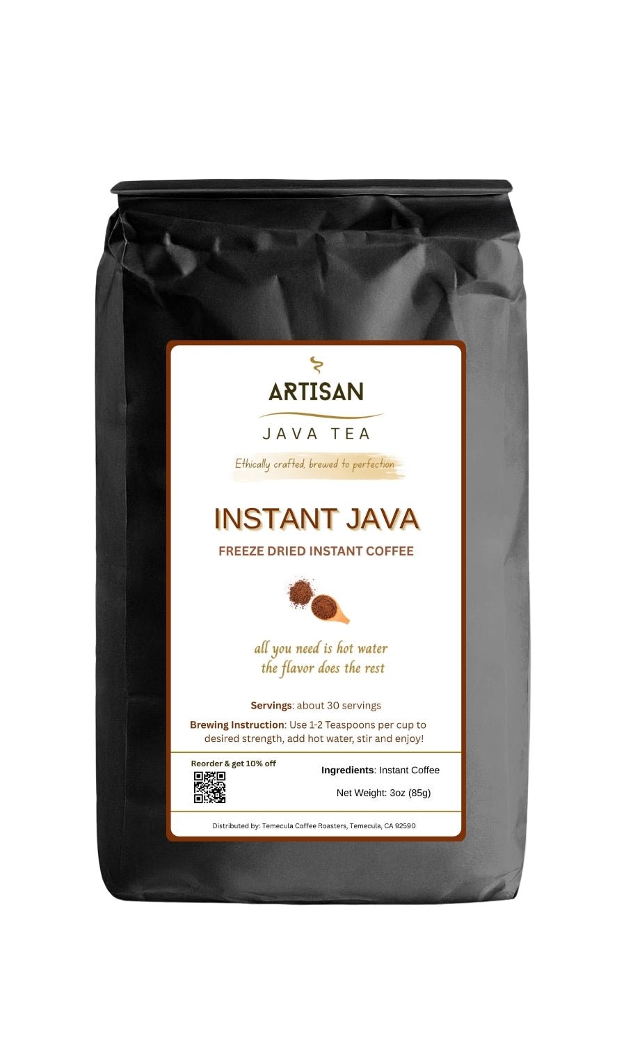 Instant Coffee | Premium 100% Arabica Beans - Artisan Java Tea
