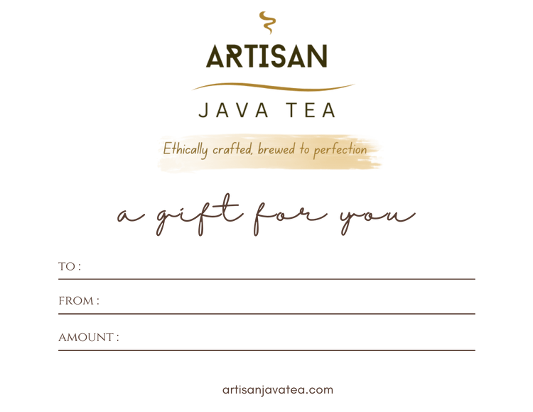 Artisan Java Tea Gift Card - Artisan Java Tea