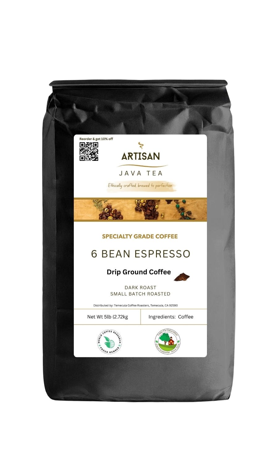 6 Bean Espresso Blend | Specialty Grade Coffee - Artisan Java Tea