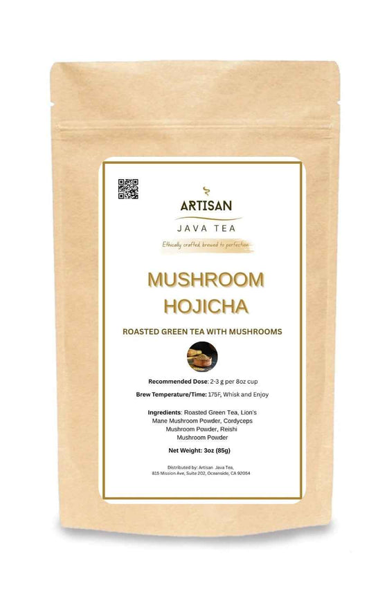 Hojicha Powder with Mushrooms
