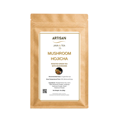 Hojicha Mushroom Tea - Artisan Java & Tea