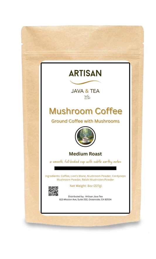 Mushroom Coffee Medium Roast - Ground Coffee with Mushrooms
